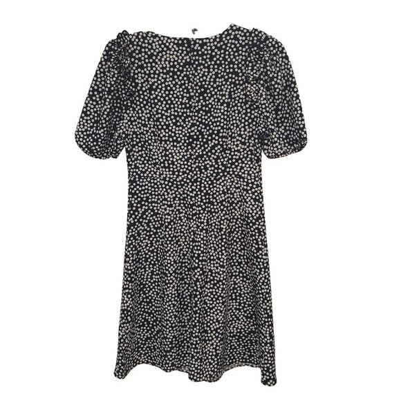 Lark & Ro women's puff sleeve fit & flare dress ruffles polka dots Size 2 - Picture 3 of 12